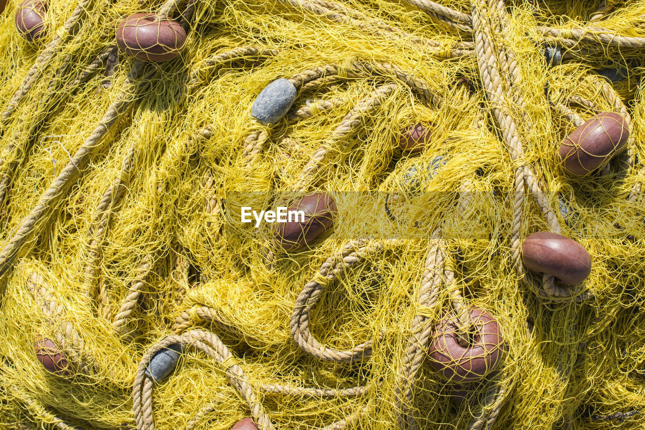 Full frame shot of fishing nets