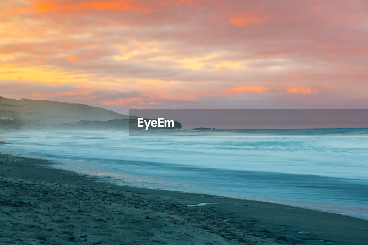 SCENIC VIEW OF SEA DURING SUNSET