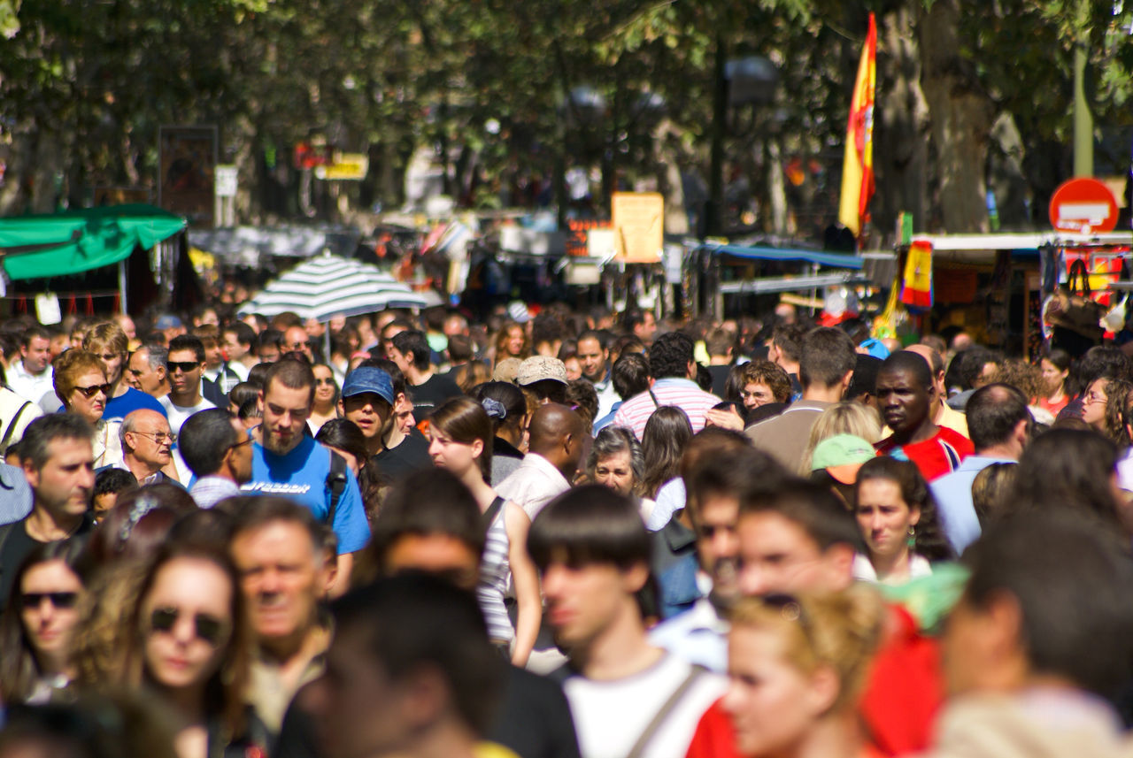 Busy street in modern city