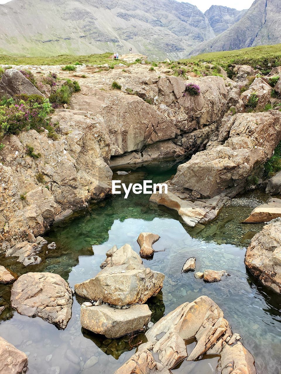 SCENIC VIEW OF LAKE AND ROCK