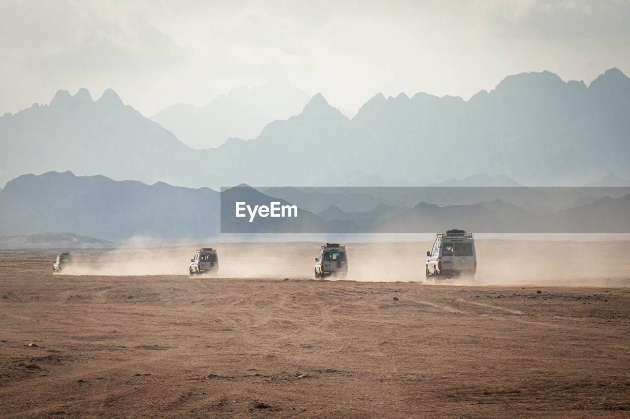 Scenic view of desert against sky