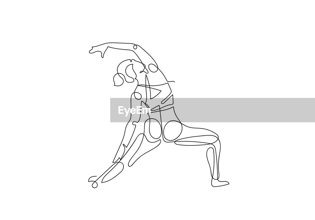 Illustration of woman doing yoga exercises