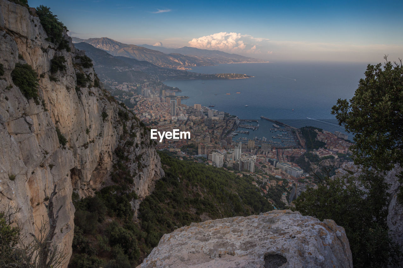 The city of monaco from above