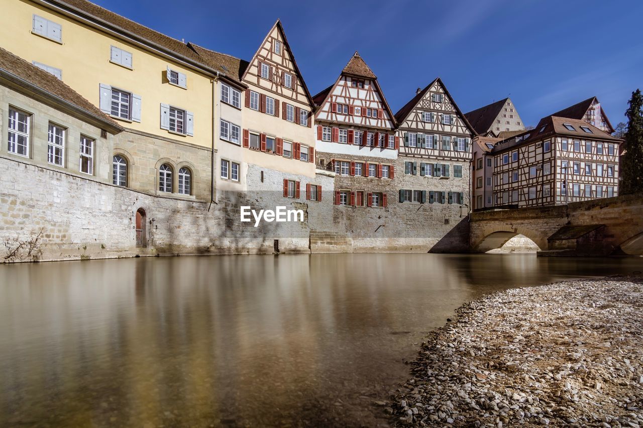 Reflection of buildings in river