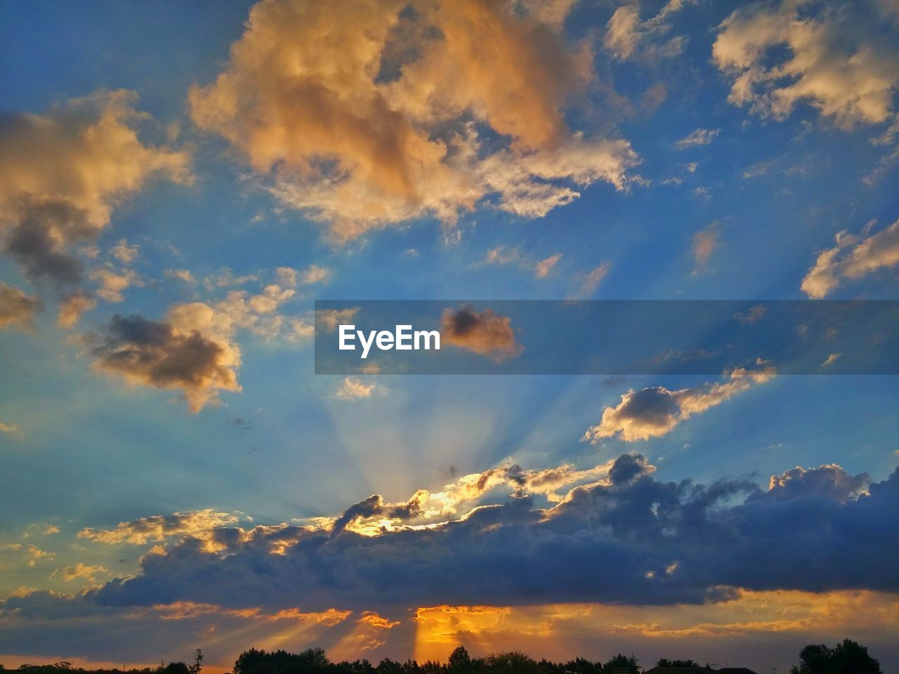 Low angle view of cloudy sky during sunset