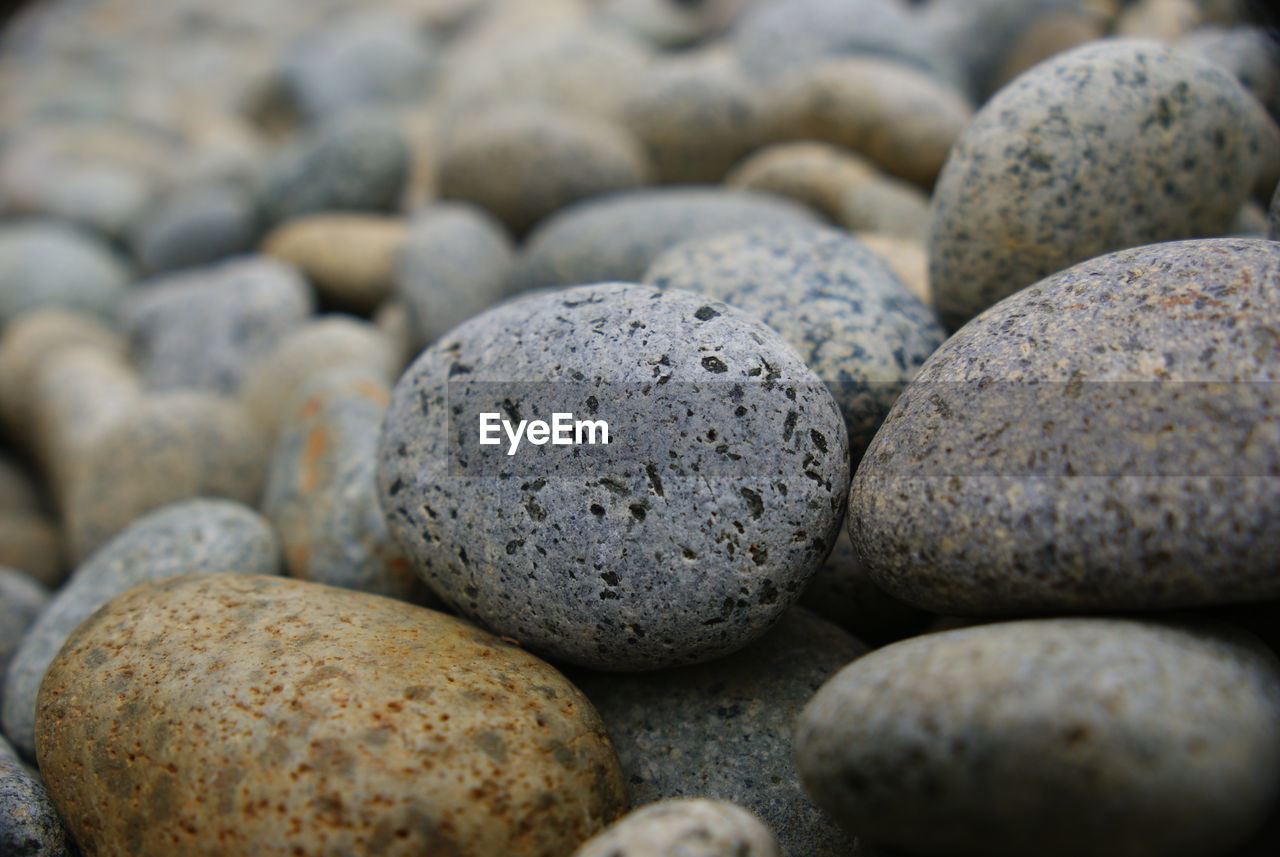 Pebbles with different size, texture and color