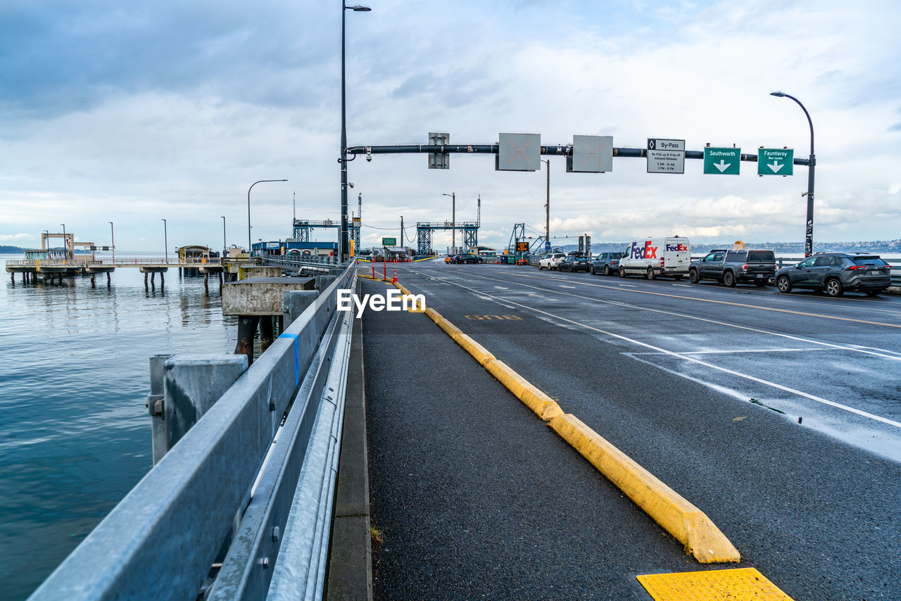 A view of the ferry dock on vashon island in washington state.