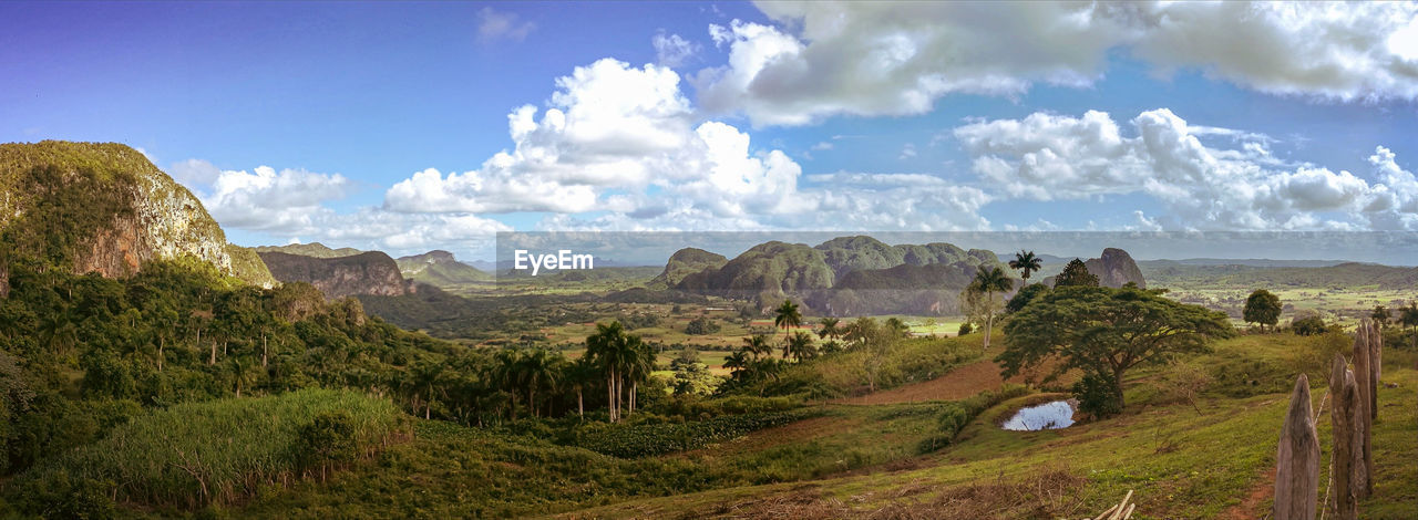 Panoramic view of landscape against sky