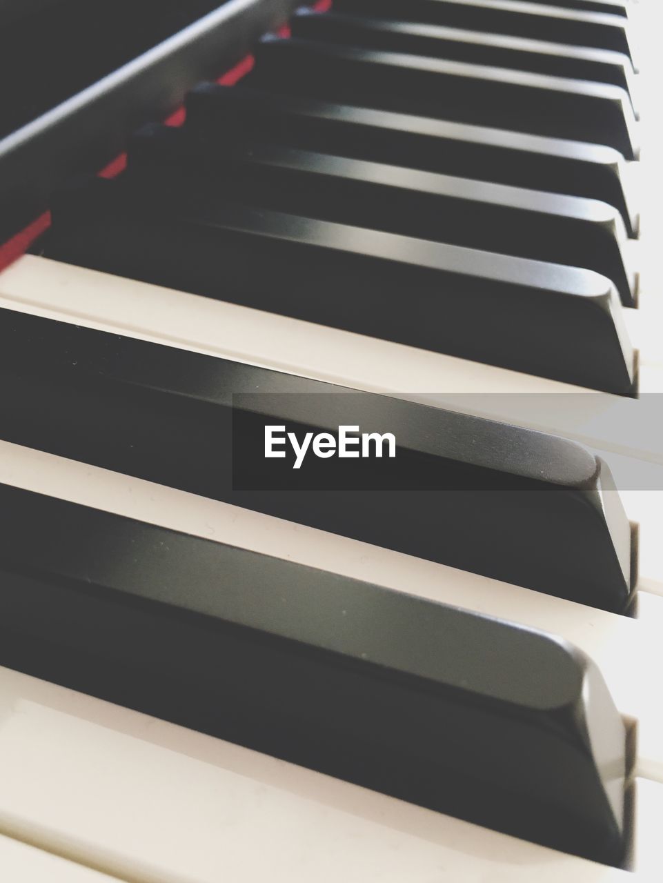 Close-up of piano keys