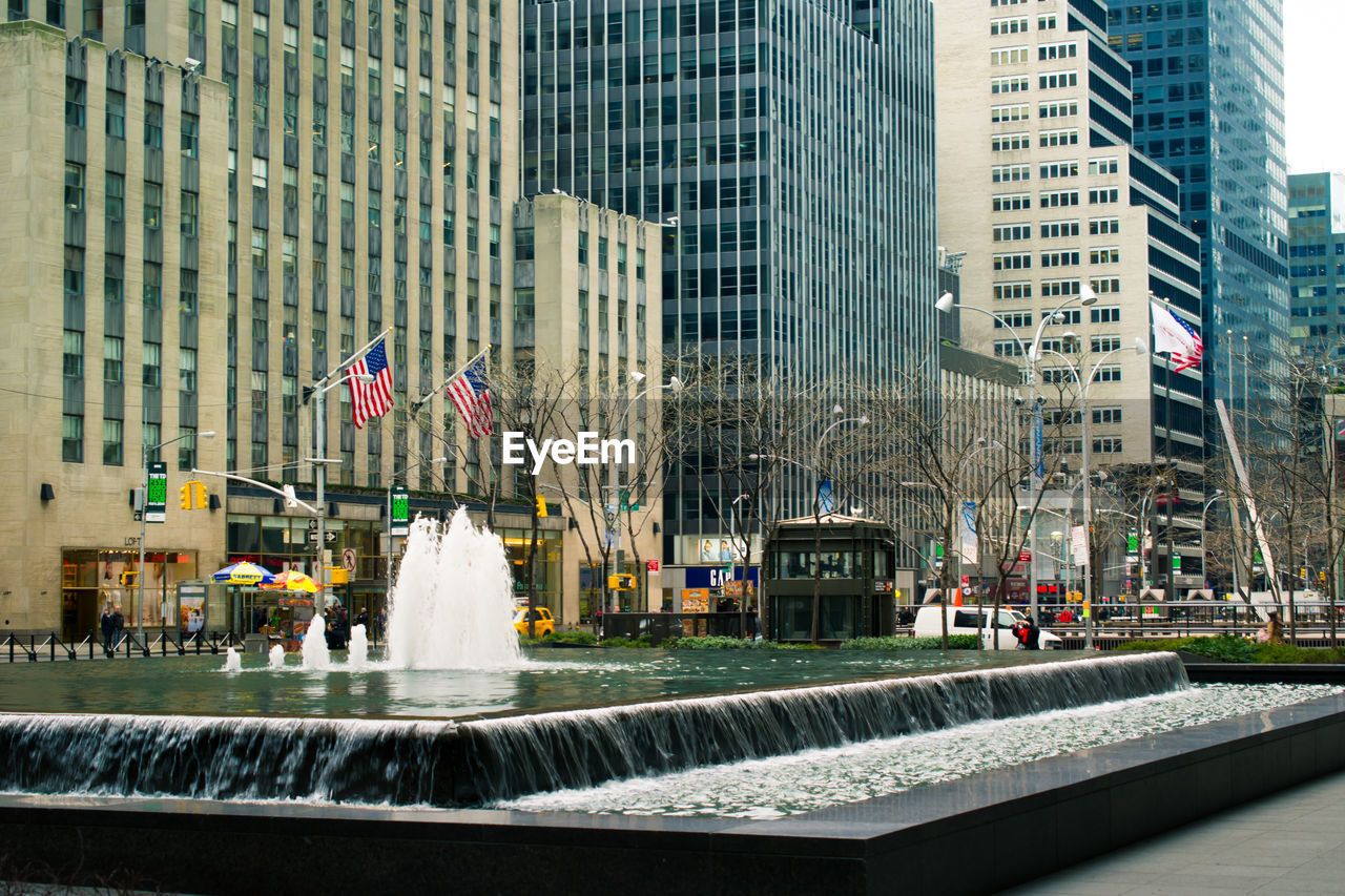 Fountain in city