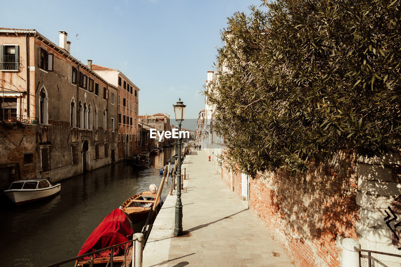 Walk on a canal in venezia