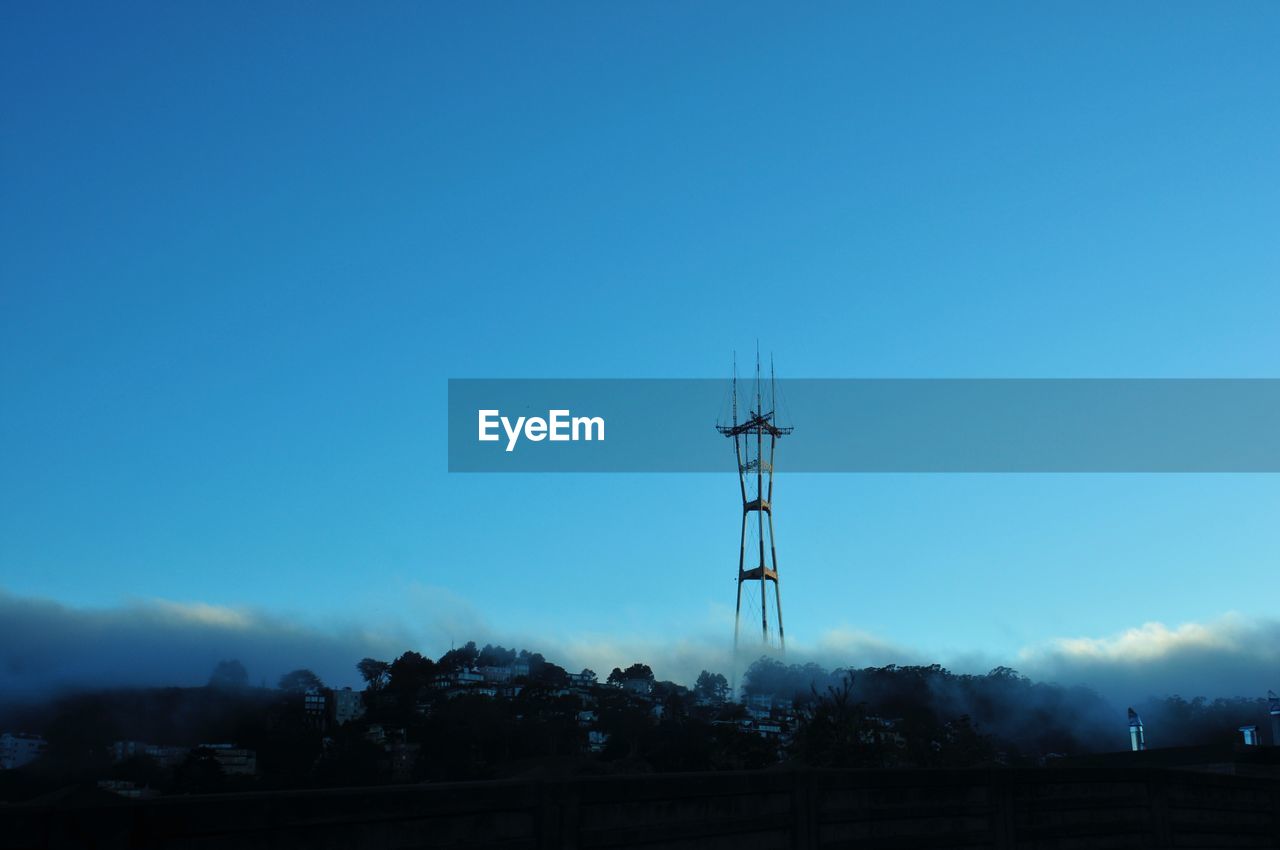 Low angle view of tower against sky