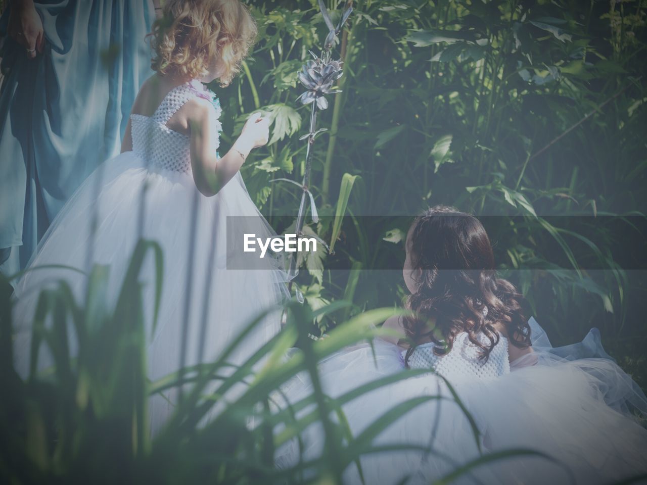 Flower girls at wedding