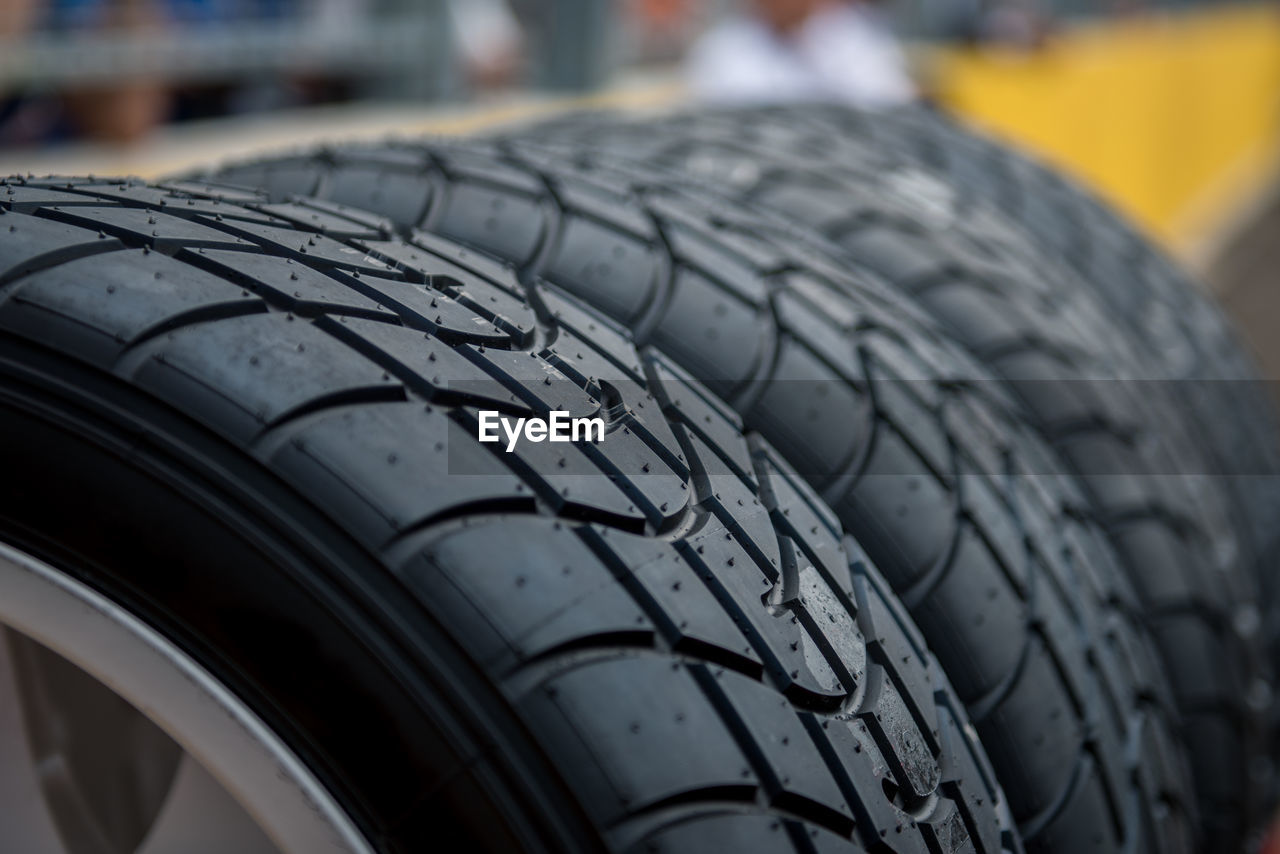 Close-up of tires