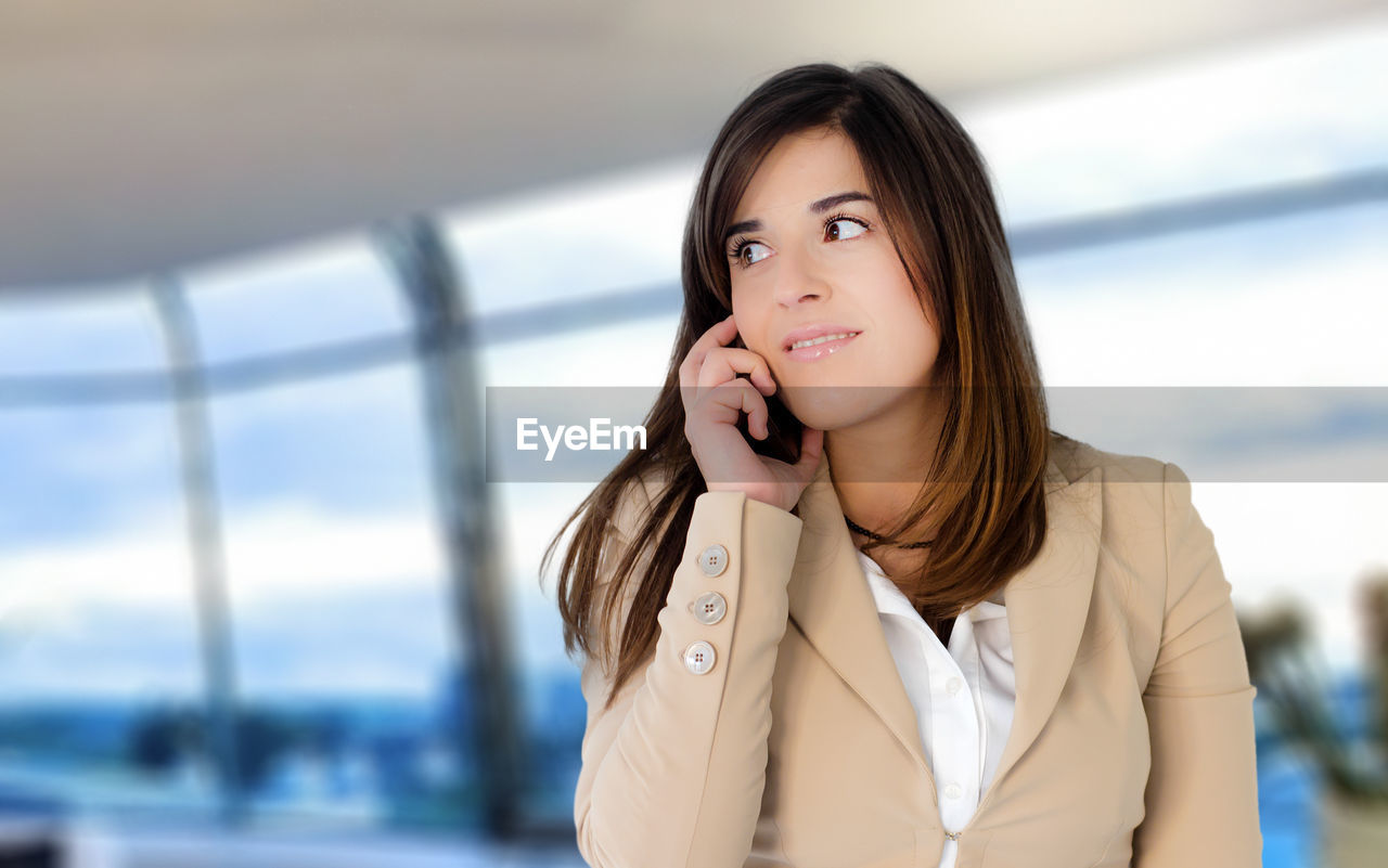 Businesswoman talking on phone