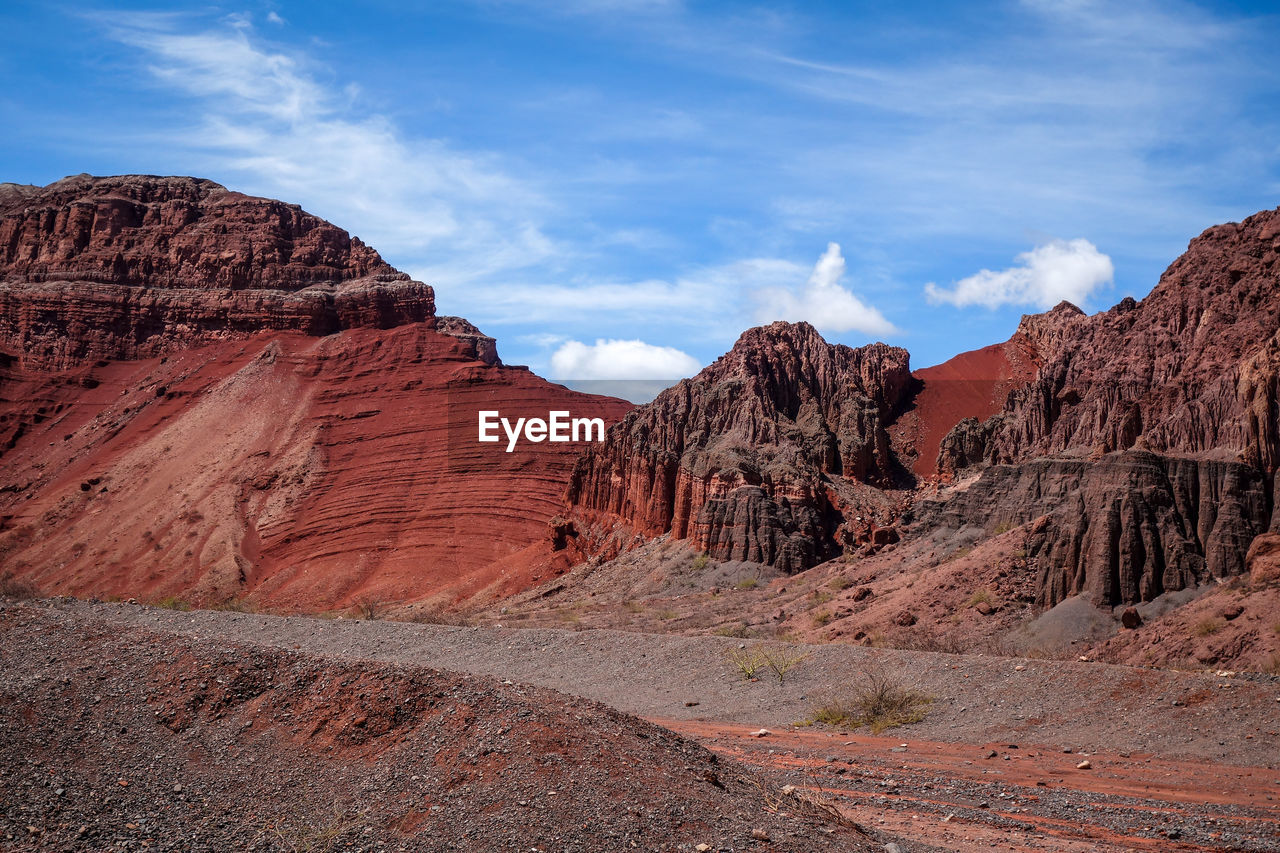 ROCK FORMATIONS AGAINST SKY