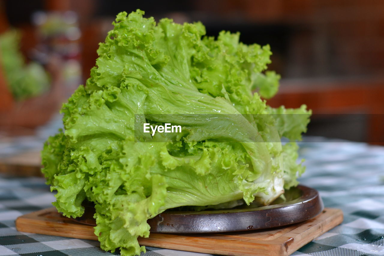 Close-up of vegetables on cutting board