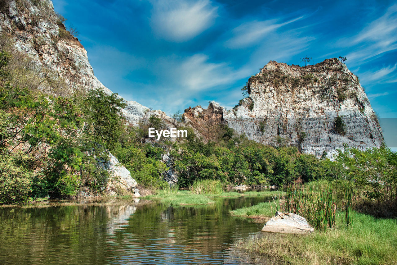 Khao ngu rock park in thailand, the name khao ngu means hills of snakes