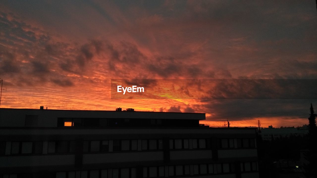 SUNSET OVER CITY