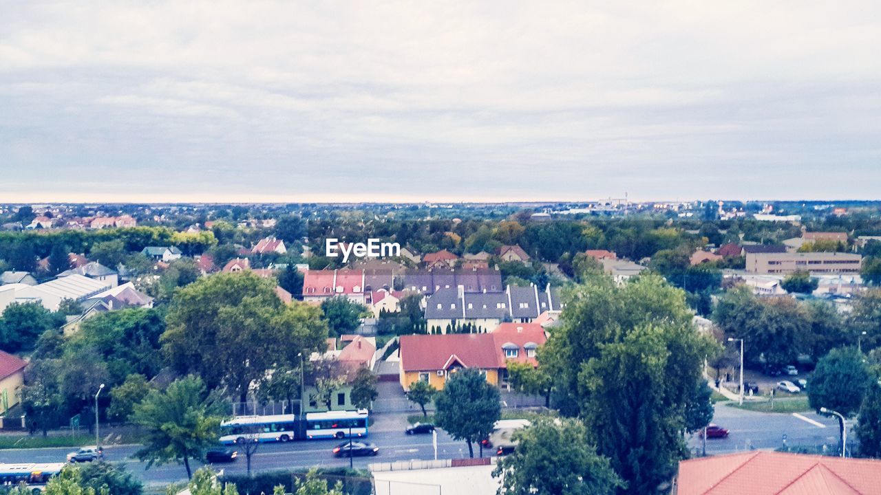 HIGH ANGLE VIEW OF TOWNSCAPE