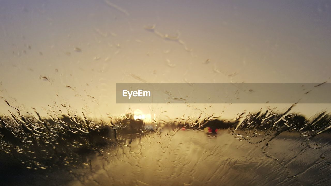 Full frame shot of windshield during rain