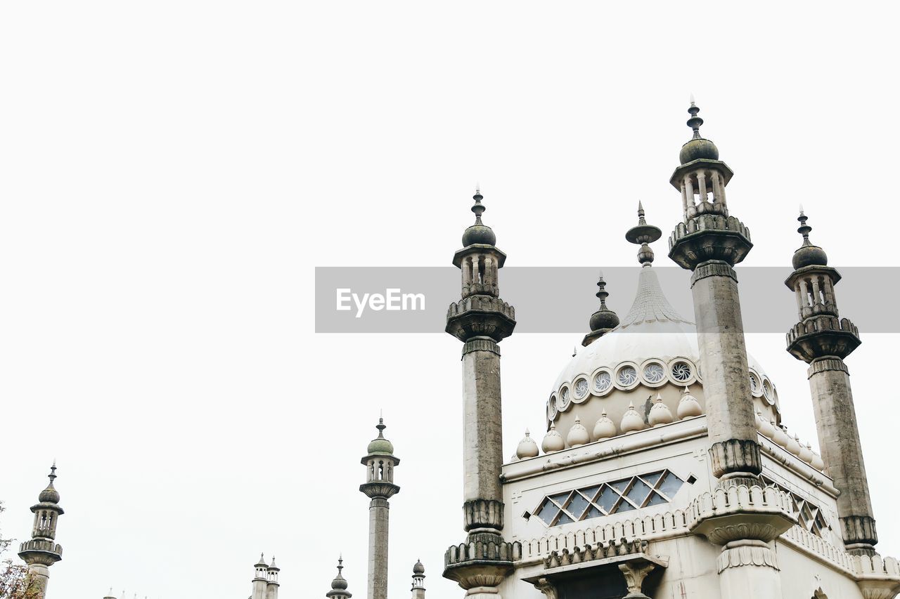 Low angle view of royal pavilion against clear sky