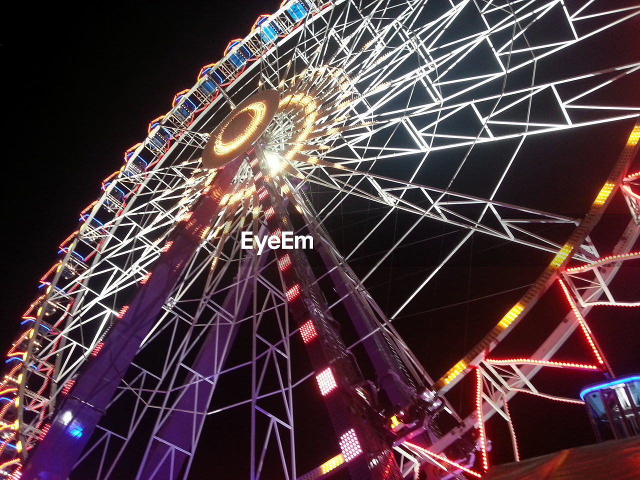 Low-angle view of ferris wheel