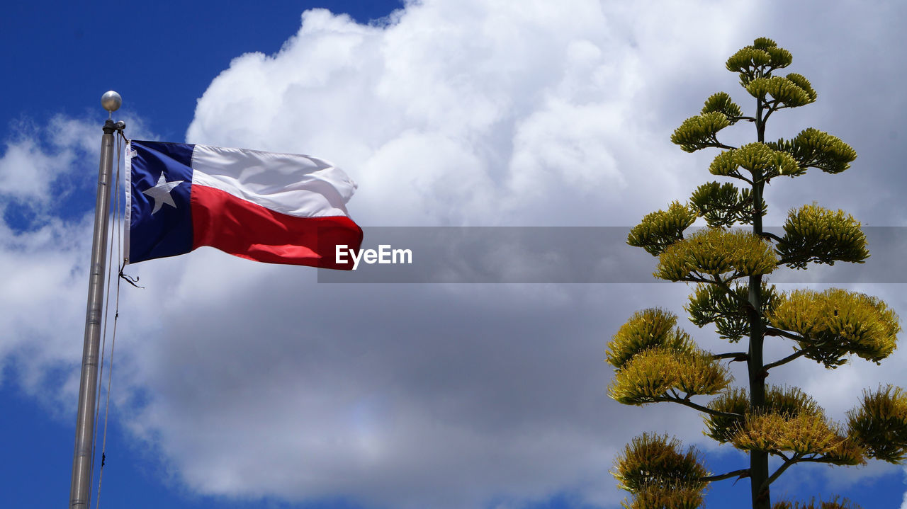LOW ANGLE VIEW OF FLAGS AGAINST SKY