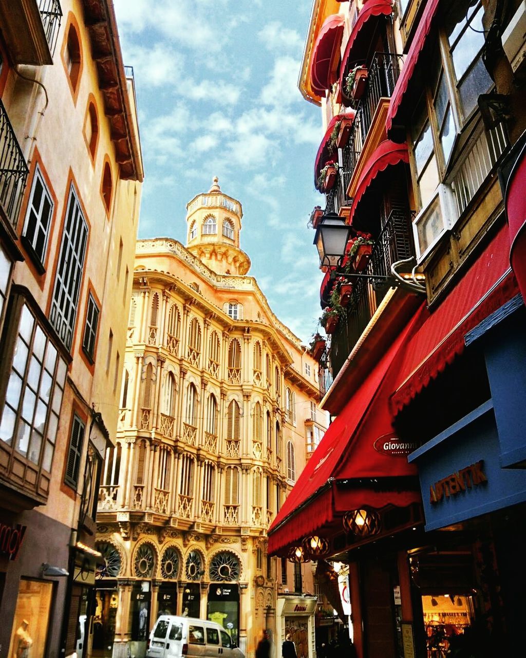 LOW ANGLE VIEW OF BUILDINGS