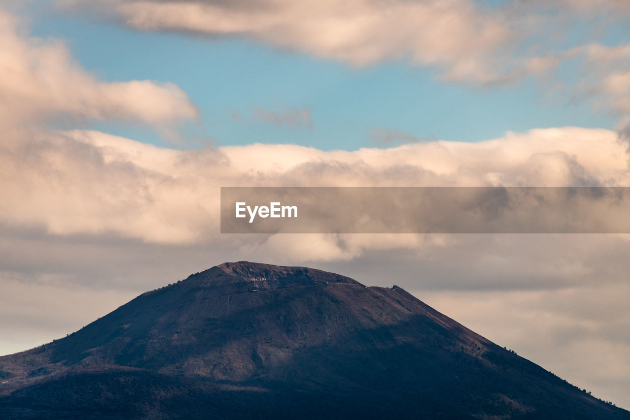 Low angle view of mountain against sky