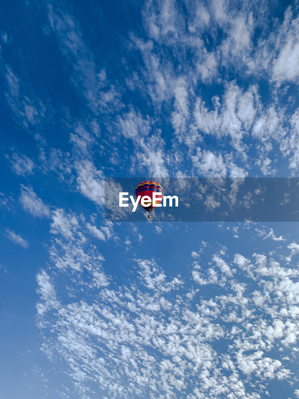 Low angle view of hot air balloon against sky