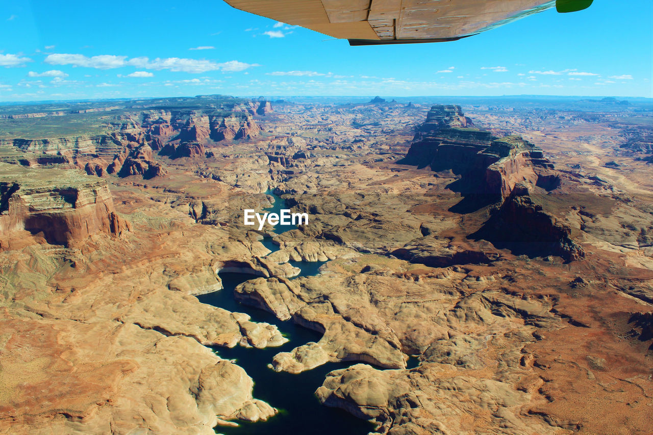 Aerial view of landscape against sky