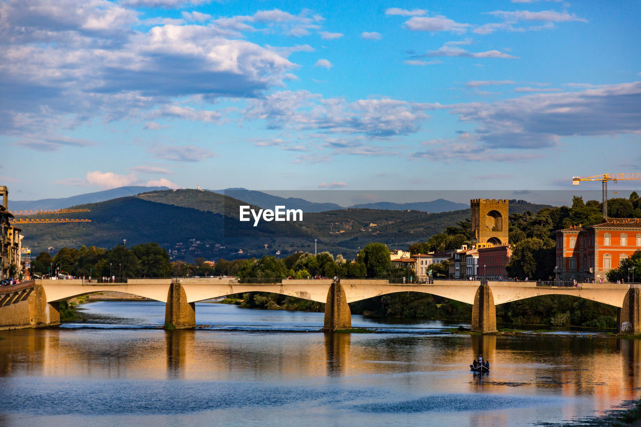 Bridge over river against sky