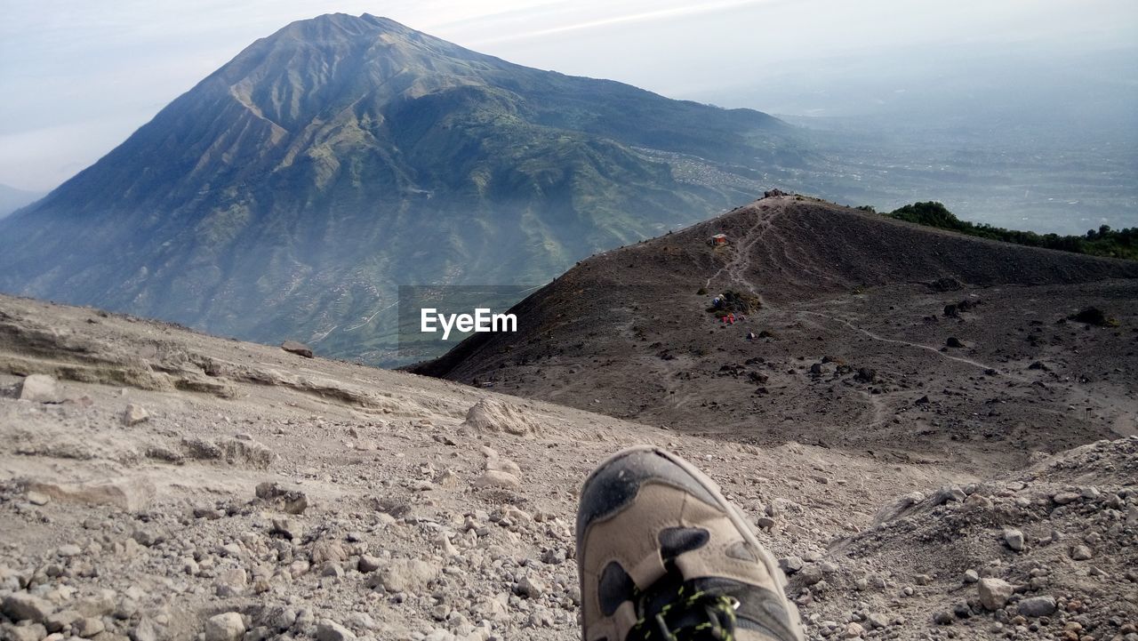 Low section of man on mountain