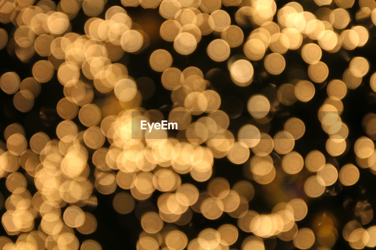 Defocused image of illuminated lights