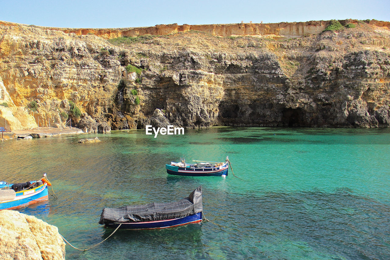 Scenic view of sea and rocks