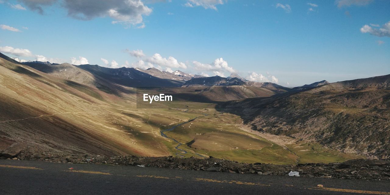 Scenic view of babysat top landscape against sky