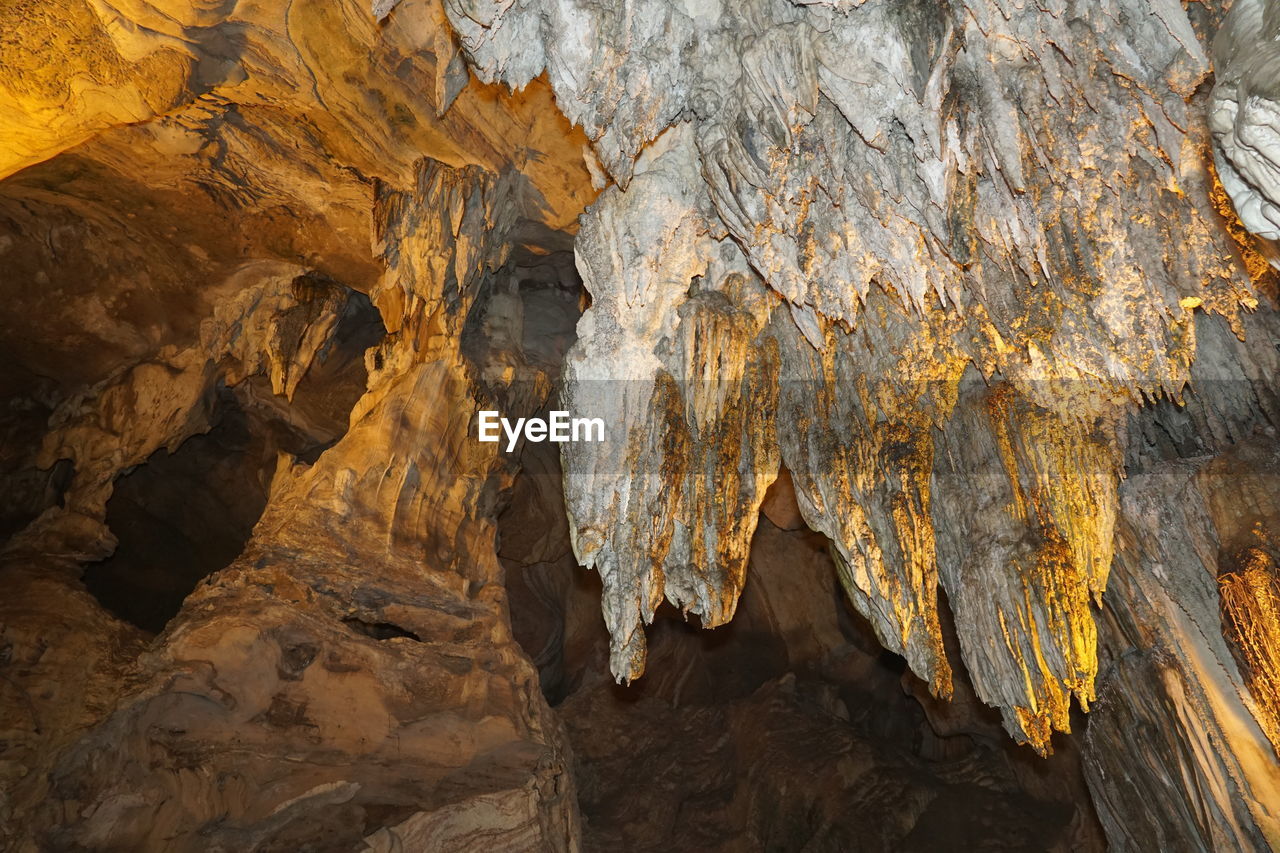 Rock formations in cave