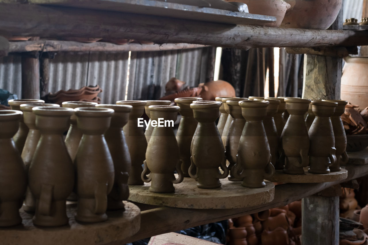 Internal view of a ceramic pottery in maragogipinho in the city of aratuipe, bahia.