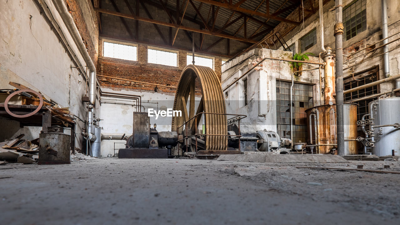 Interior of abandoned factory