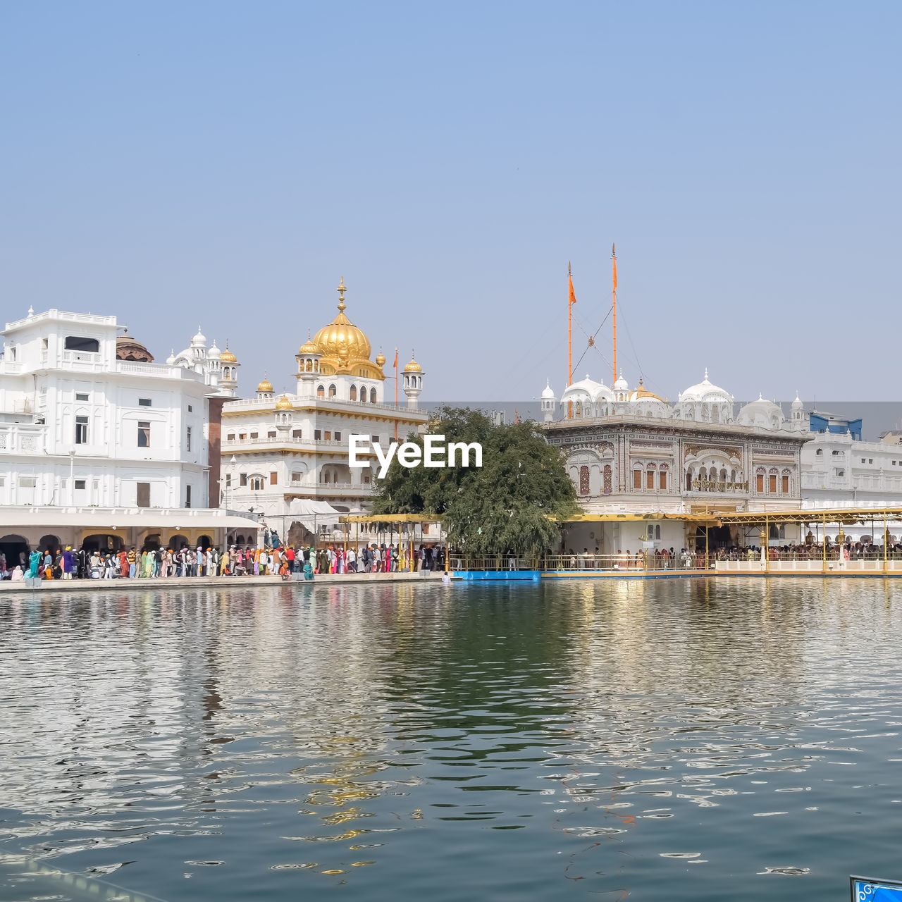 Beautiful view of golden temple - harmandir sahib in amritsar, punjab, india, famous indian sikh