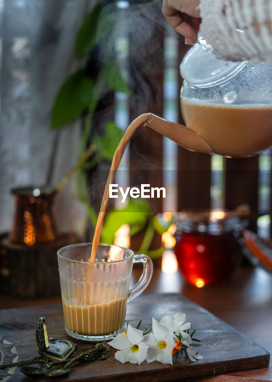 Close-up of tea on table