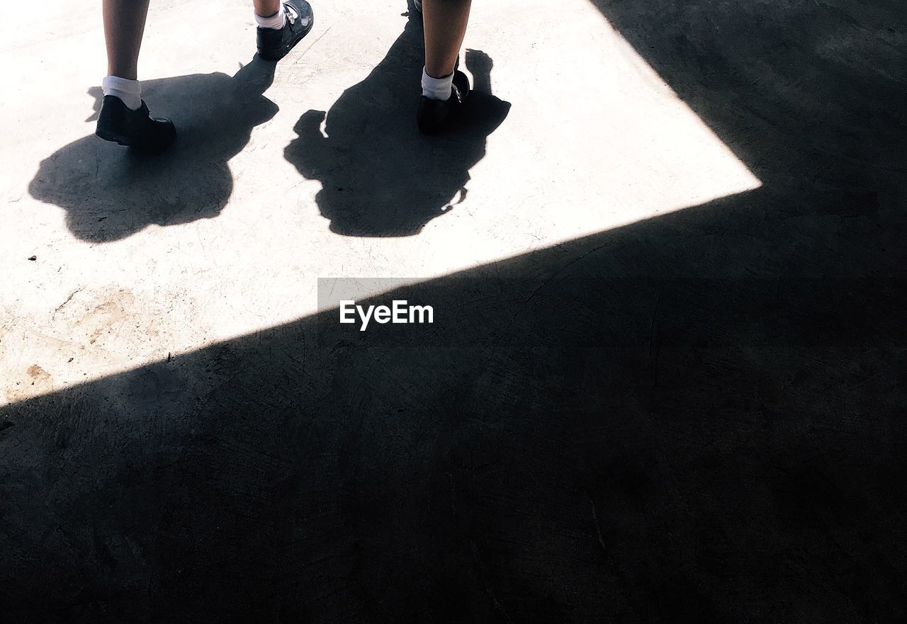 Low section of school children walking