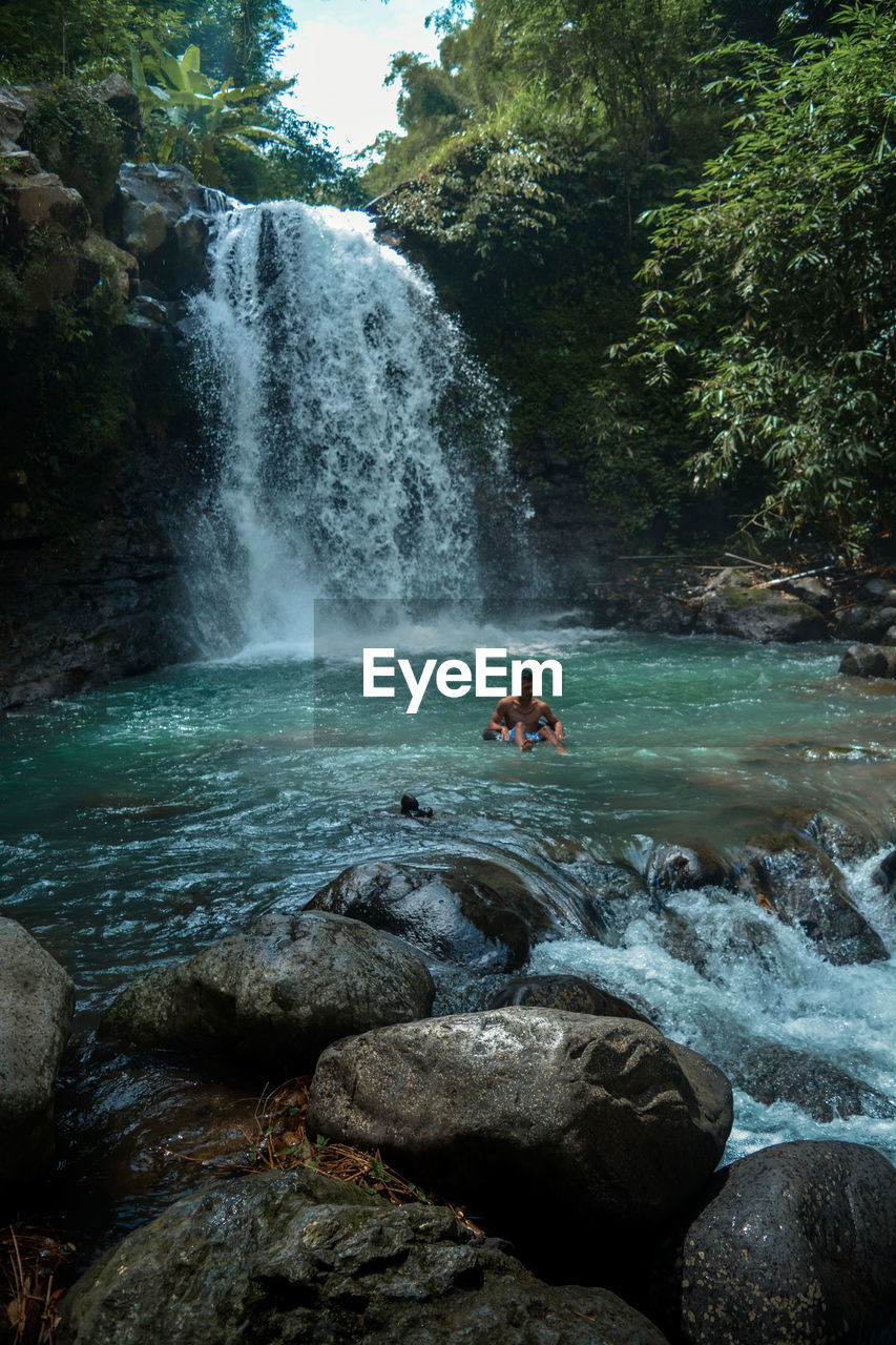 Relax in a waterfall