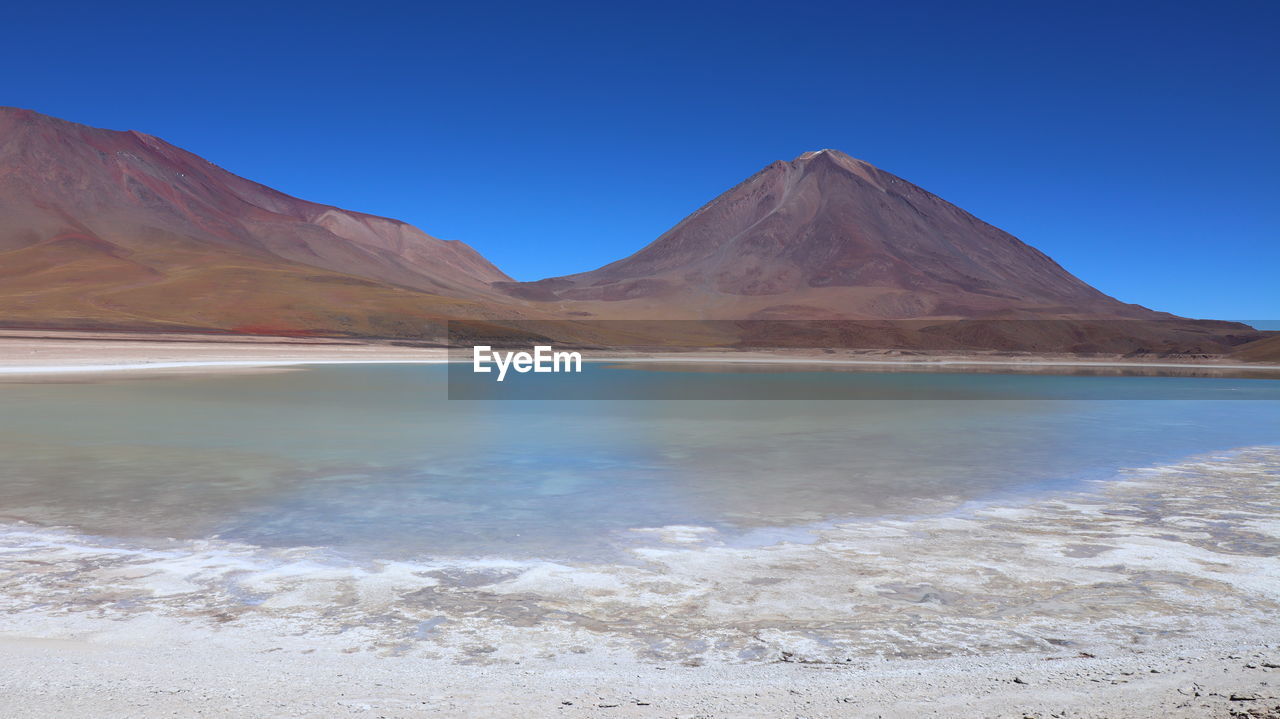 SCENIC VIEW OF MOUNTAIN AGAINST CLEAR BLUE SKY