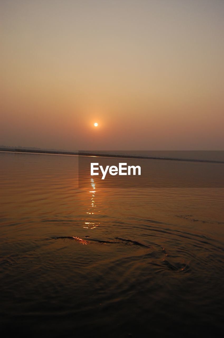 SCENIC VIEW OF SEA DURING SUNSET