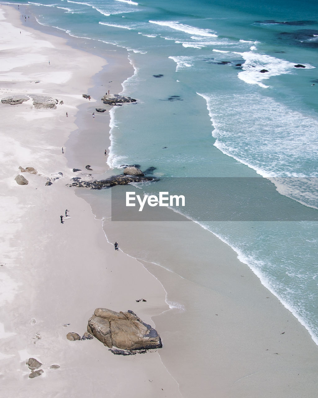 High angle view of beach against sky