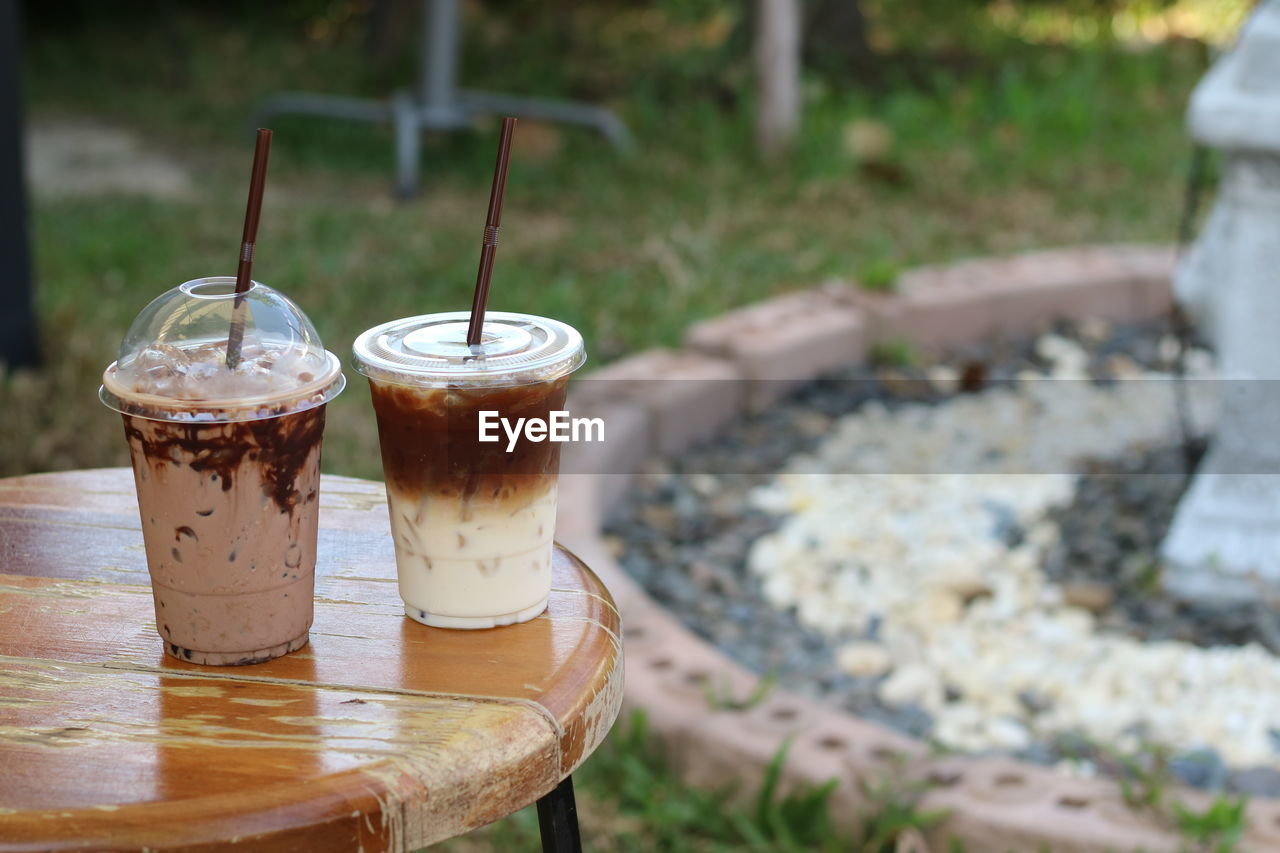 Close-up of coffee on table