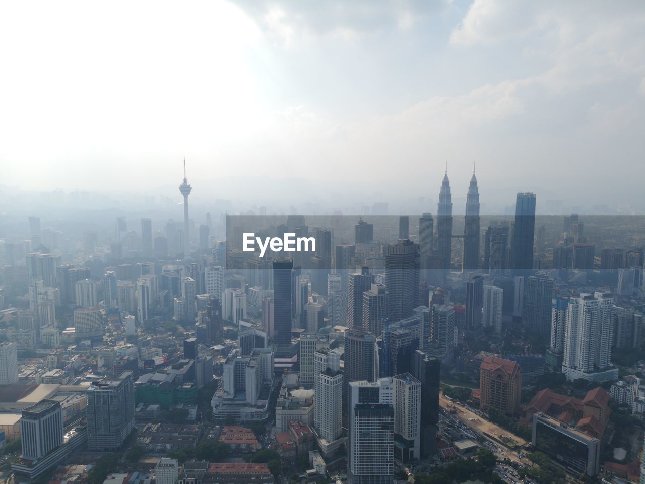 Aerial view of buildings in city