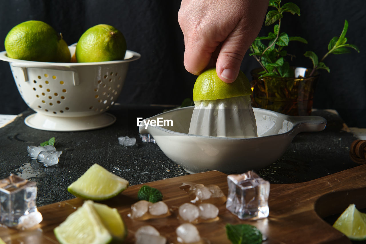 Preparing the authentic cuban mojito